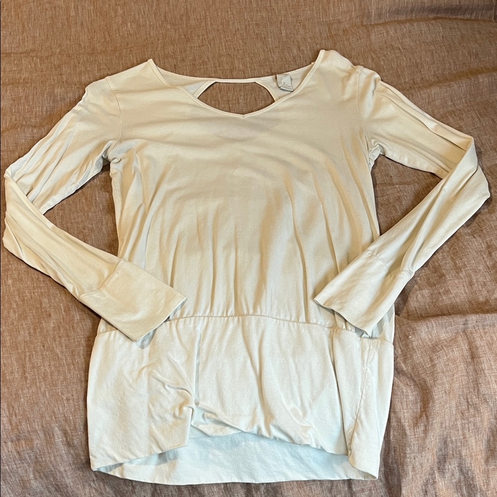 Prana Cream Long Sleeve Women's Top